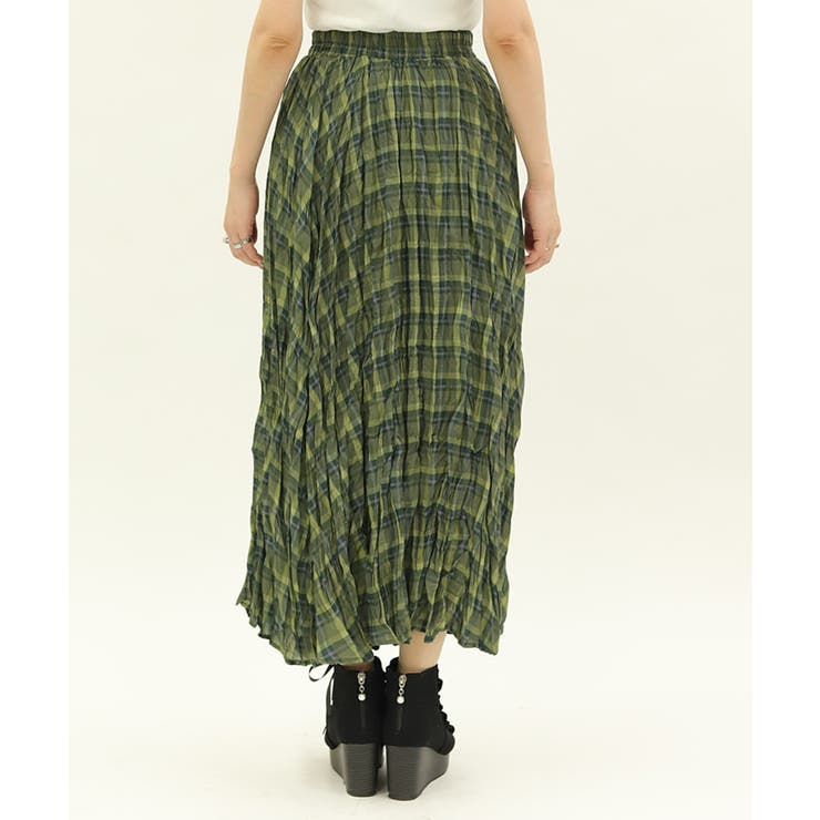 シワ加工チェック柄スカート | axes femme | 詳細画像5 