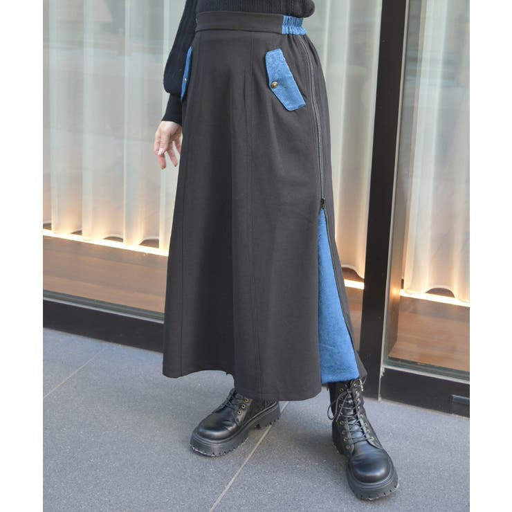 異素材切替スカート | axes femme | 詳細画像6 