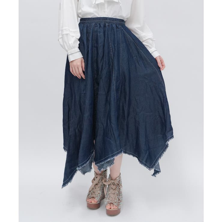 インディゴ | デニムイレヘムスカート | axes femme