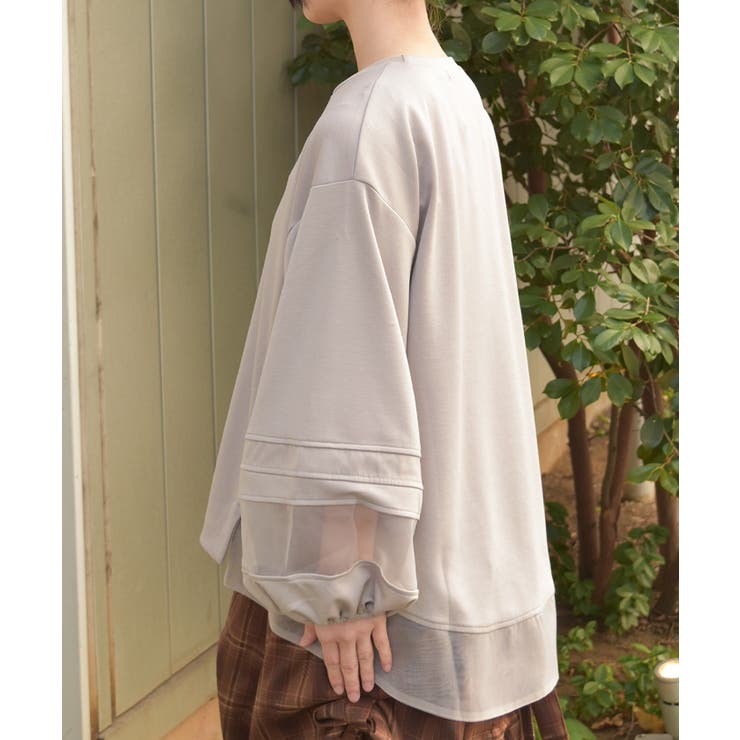 ダンボールカットシア切替プルオーバー | axes femme | 詳細画像2 