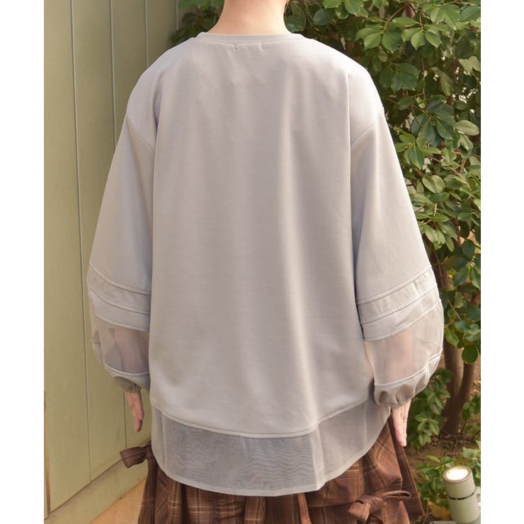 ダンボールカットシア切替プルオーバー | axes femme | 詳細画像3 