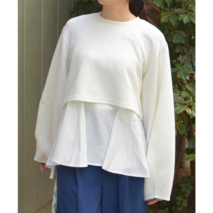 異素材レイヤードプルオーバー | axes femme | 詳細画像1 