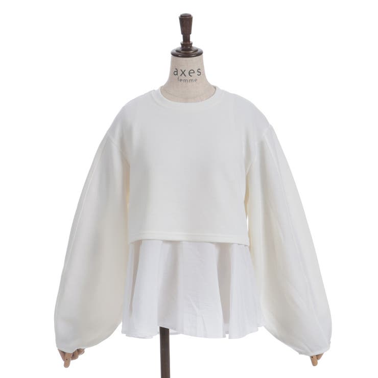 異素材レイヤードプルオーバー | axes femme | 詳細画像16 