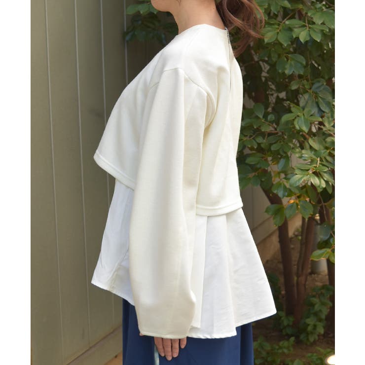 異素材レイヤードプルオーバー | axes femme | 詳細画像2 