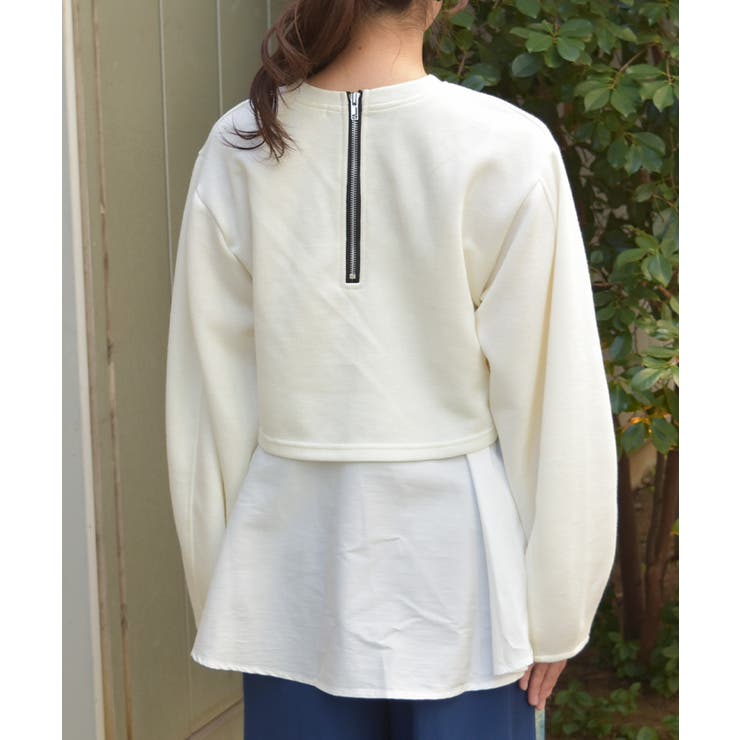 異素材レイヤードプルオーバー | axes femme | 詳細画像3 