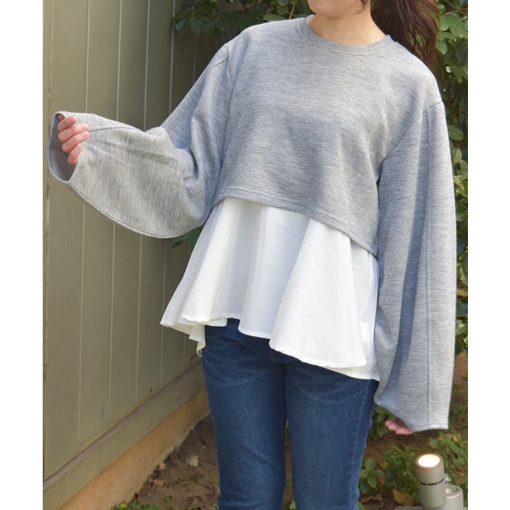 異素材レイヤードプルオーバー | axes femme | 詳細画像5 