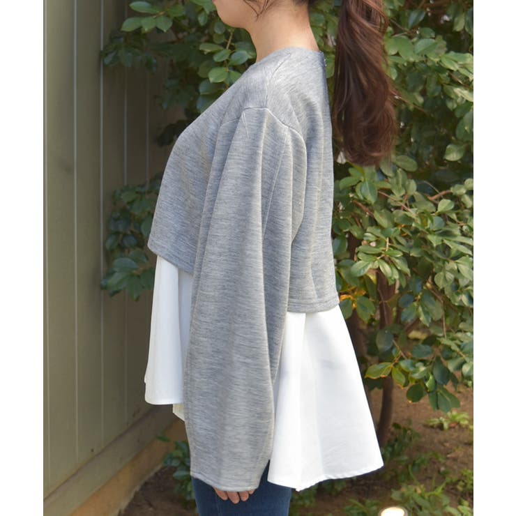 異素材レイヤードプルオーバー | axes femme | 詳細画像6 