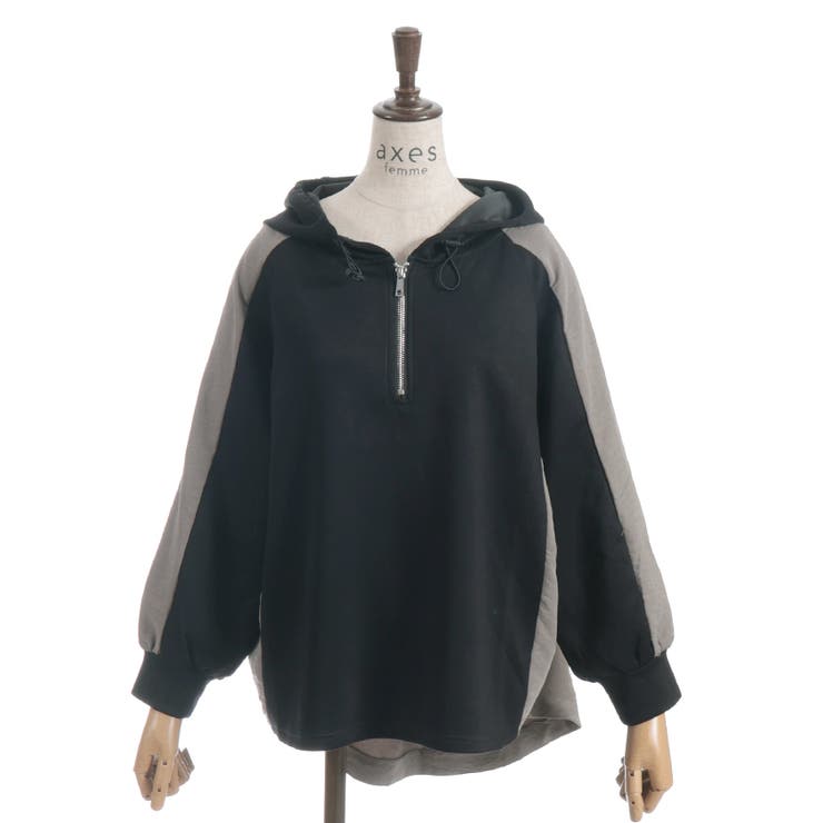 異素材配色パーカー | axes femme | 詳細画像22 