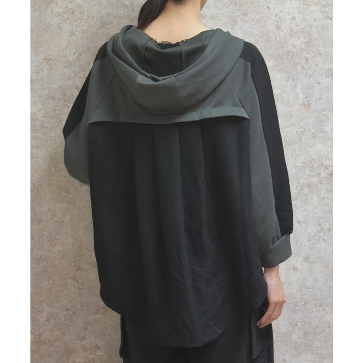 異素材配色パーカー | axes femme | 詳細画像3 