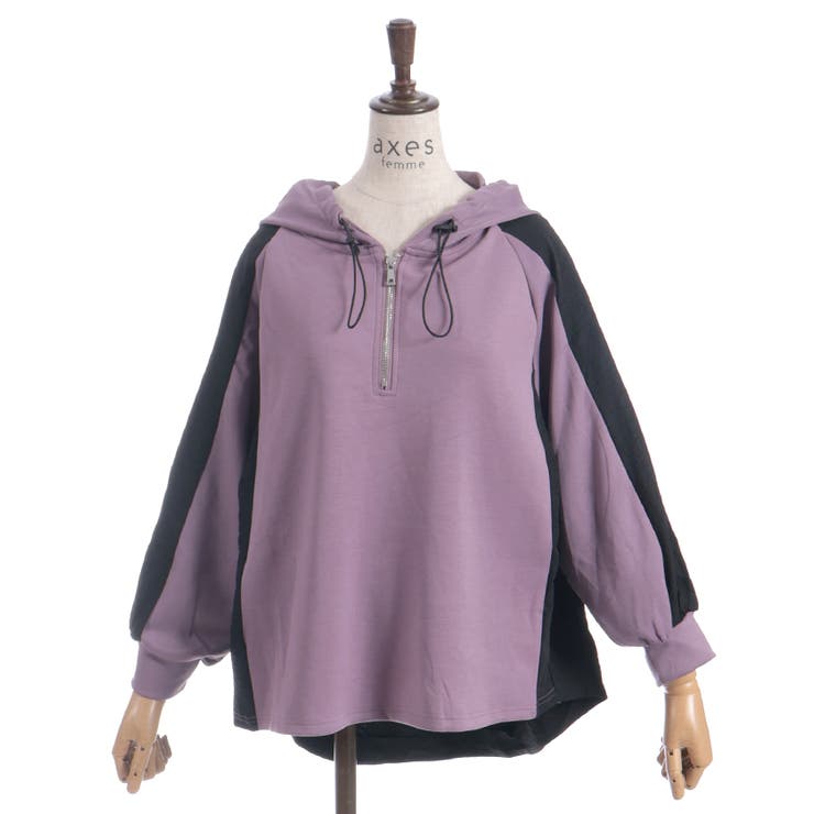 異素材配色パーカー | axes femme | 詳細画像7 