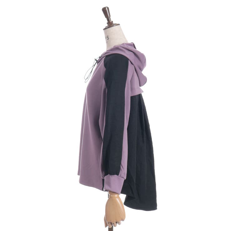 異素材配色パーカー | axes femme | 詳細画像8 