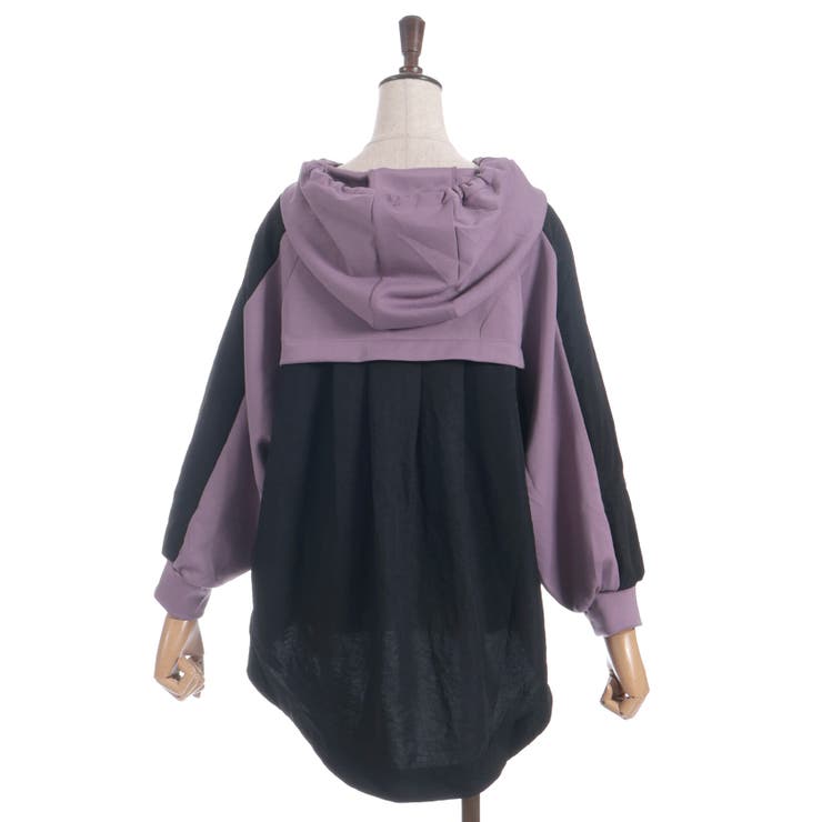 異素材配色パーカー | axes femme | 詳細画像9 