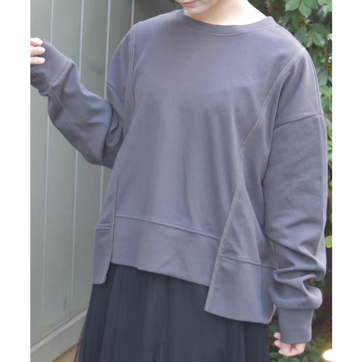 チャコール | バックジッププルオーバー | axes femme