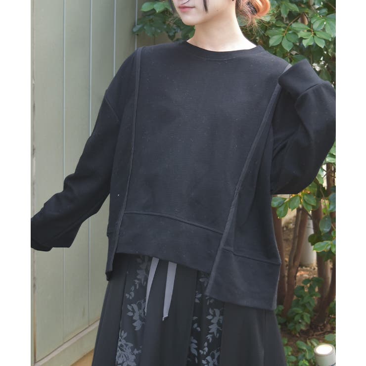 黒 | バックジッププルオーバー | axes femme