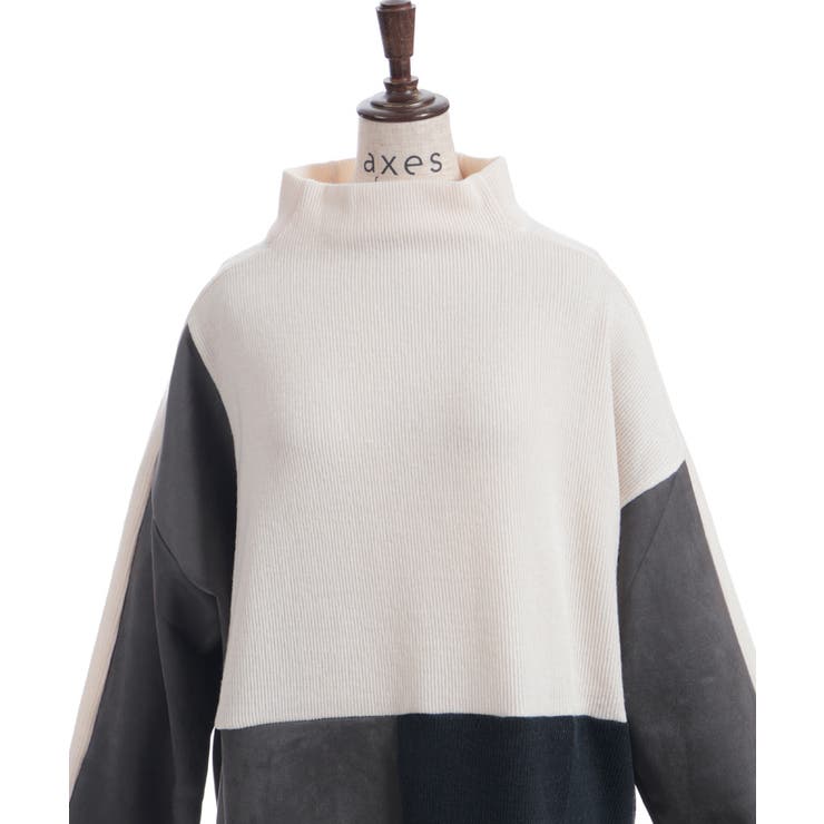 異素材切替プルオーバー | axes femme | 詳細画像6 