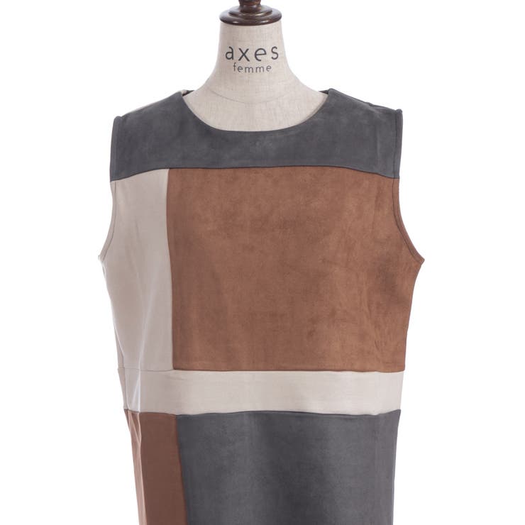 配色スエードワンピース | axes femme | 詳細画像16 