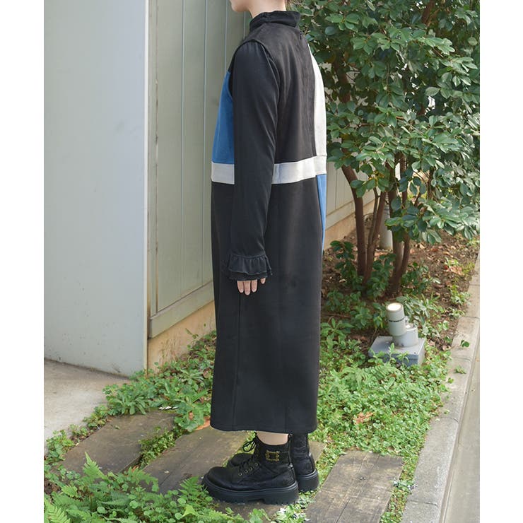 配色スエードワンピース | axes femme | 詳細画像2 