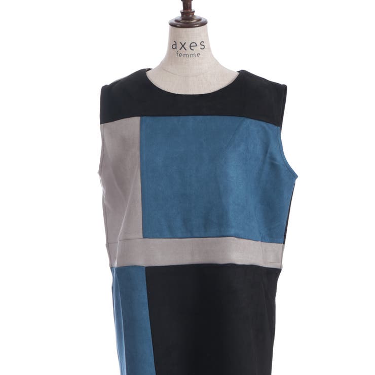 配色スエードワンピース | axes femme | 詳細画像8 