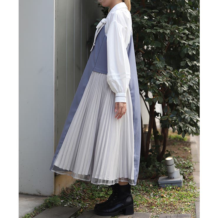 サイドプリーツジャンパースカート | axes femme | 詳細画像2 