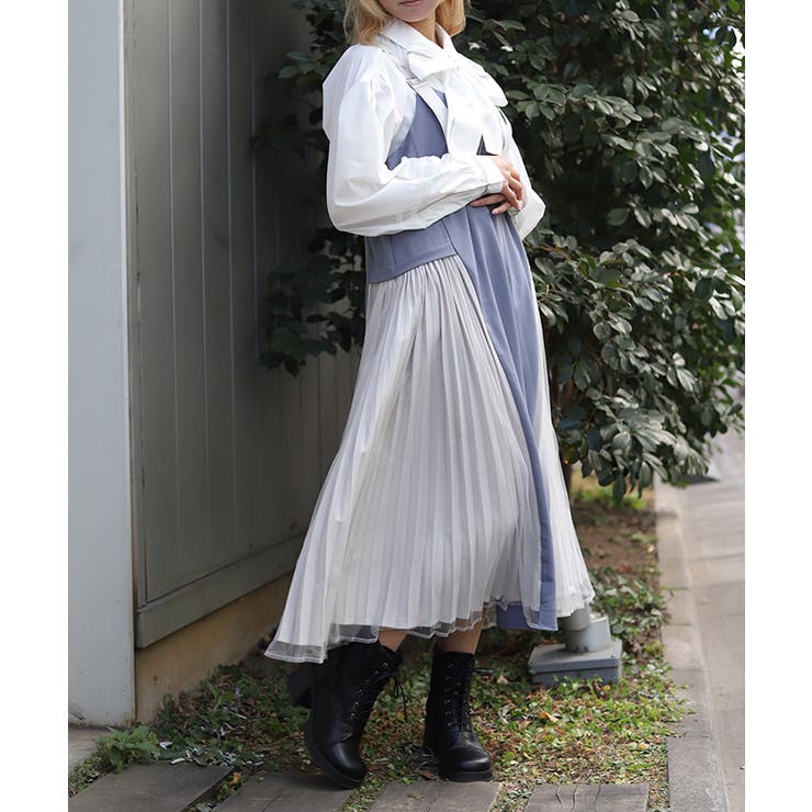 サイドプリーツジャンパースカート | axes femme | 詳細画像4 