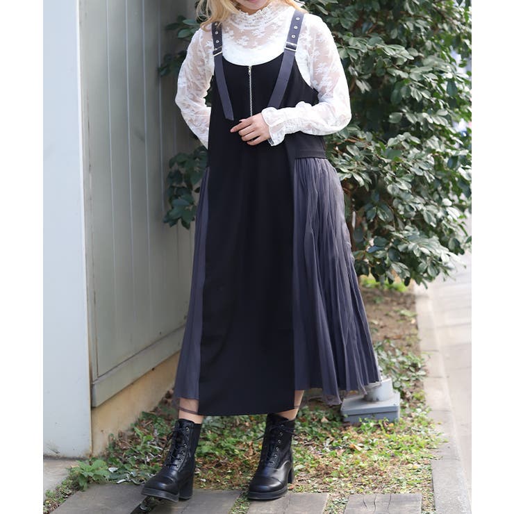 サイドプリーツジャンパースカート | axes femme | 詳細画像6 