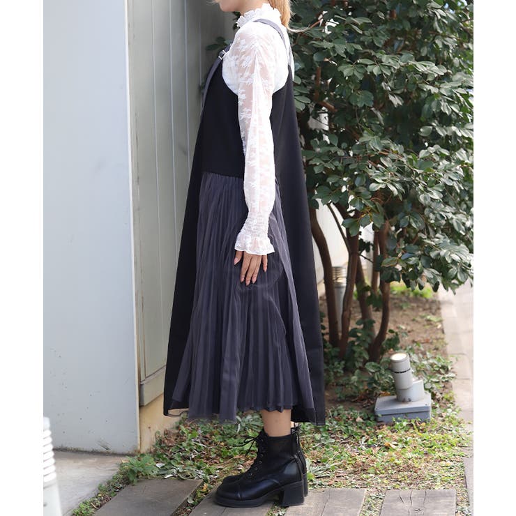 サイドプリーツジャンパースカート | axes femme | 詳細画像7 