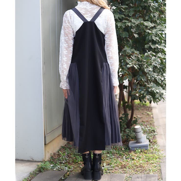 サイドプリーツジャンパースカート | axes femme | 詳細画像8 