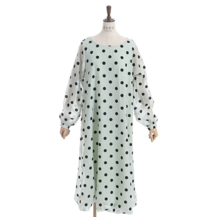 ミント | フロッキードットワンピース | axes femme