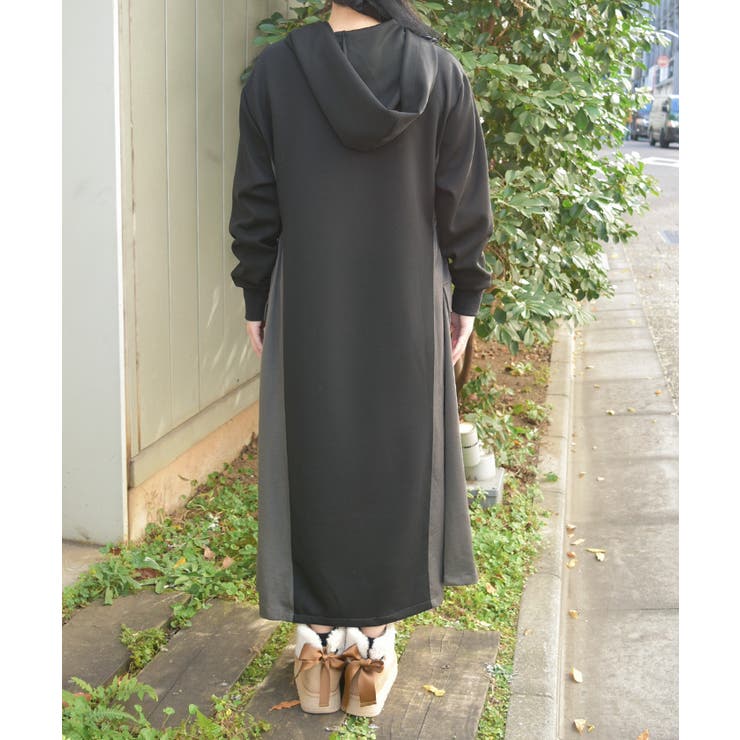配色パーカーワンピース | axes femme | 詳細画像3 