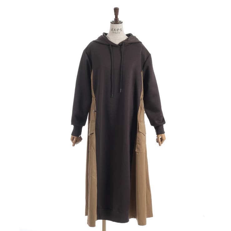 配色パーカーワンピース | axes femme | 詳細画像6 