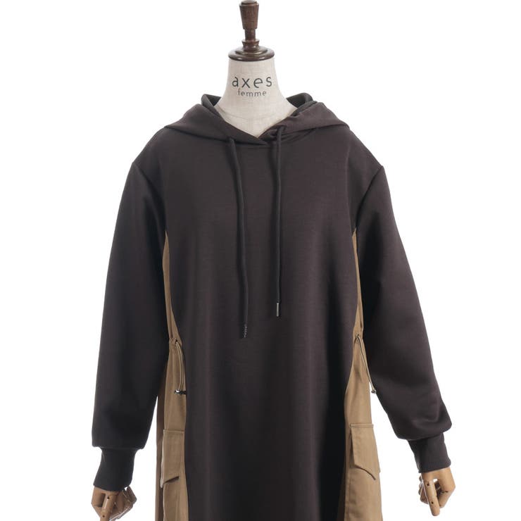 配色パーカーワンピース | axes femme | 詳細画像9 