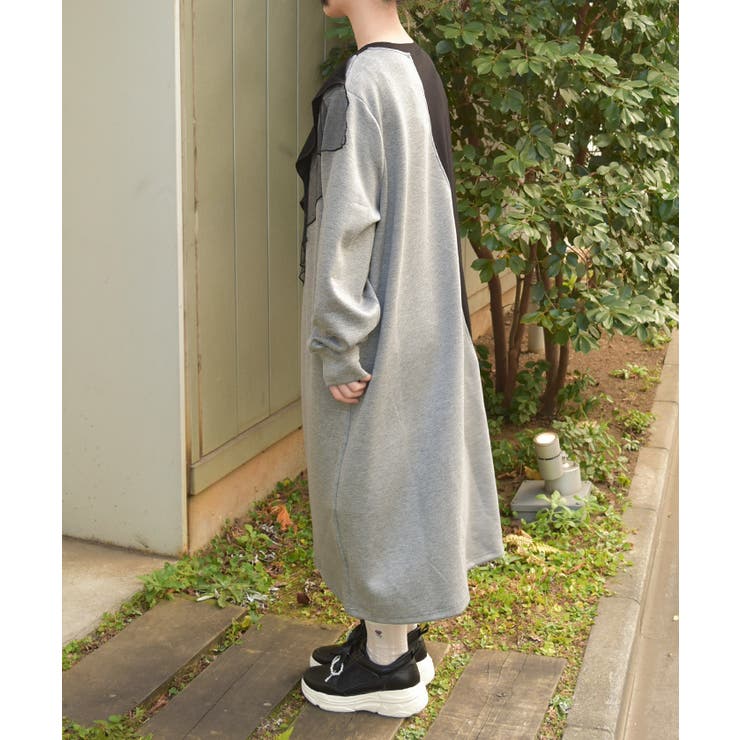 アシメフリルバイカラーワンピース | axes femme | 詳細画像6 