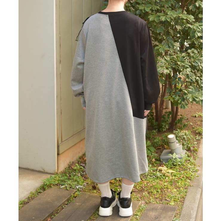 アシメフリルバイカラーワンピース | axes femme | 詳細画像7 