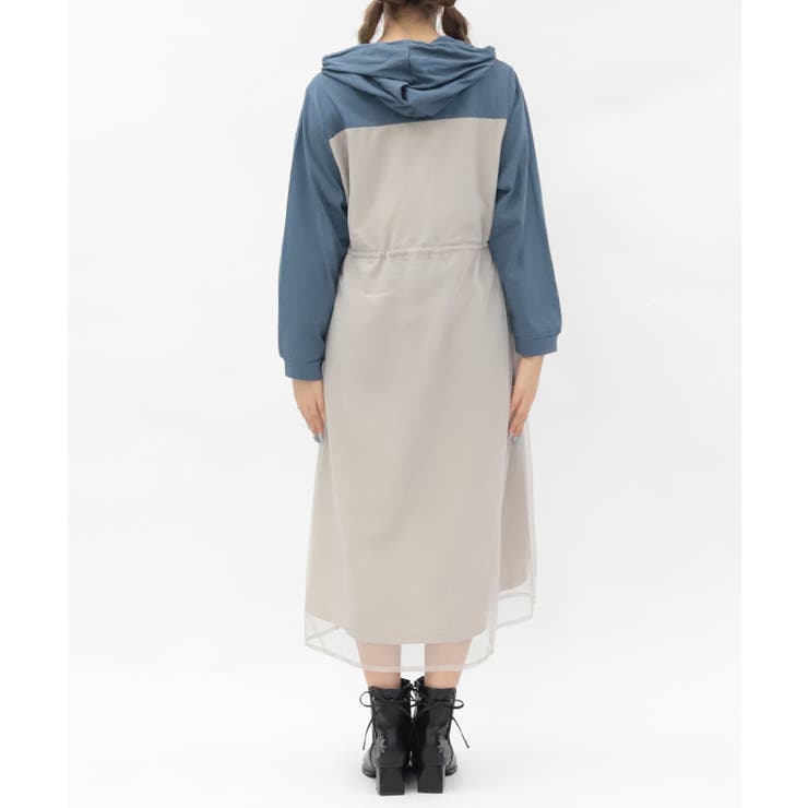 切替パーカーワンピース | axes femme | 詳細画像3 