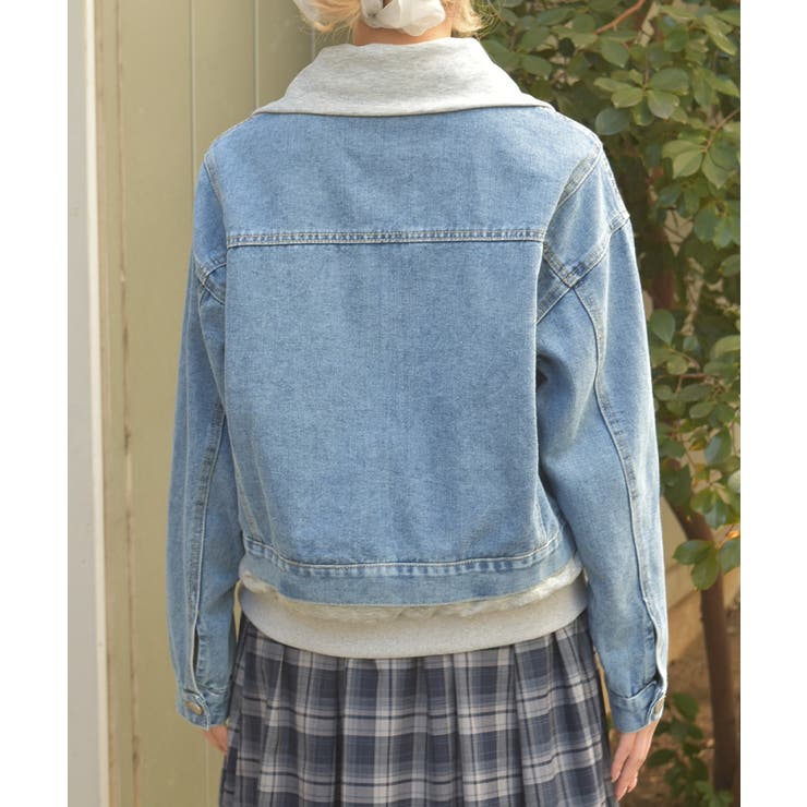 異素材レイヤードデニムジャケット | axes femme | 詳細画像3 