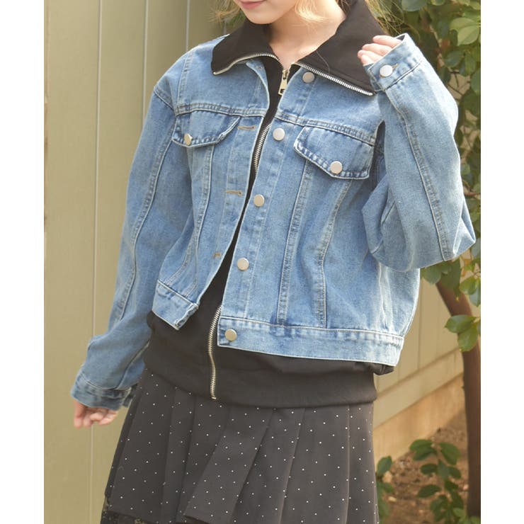 異素材レイヤードデニムジャケット | axes femme | 詳細画像4 