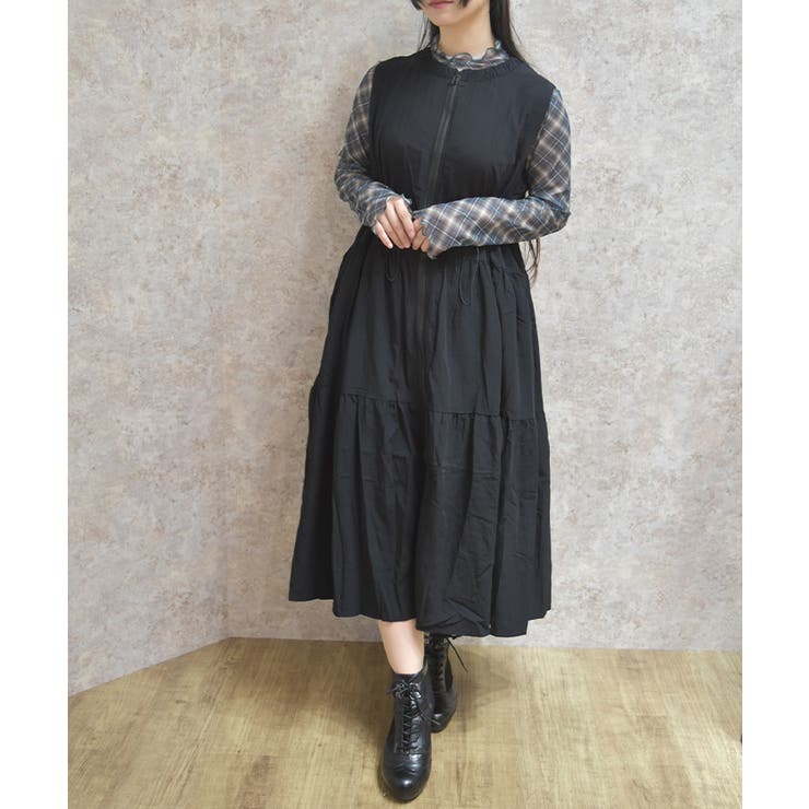 黒 | ティアードジレ | axes femme