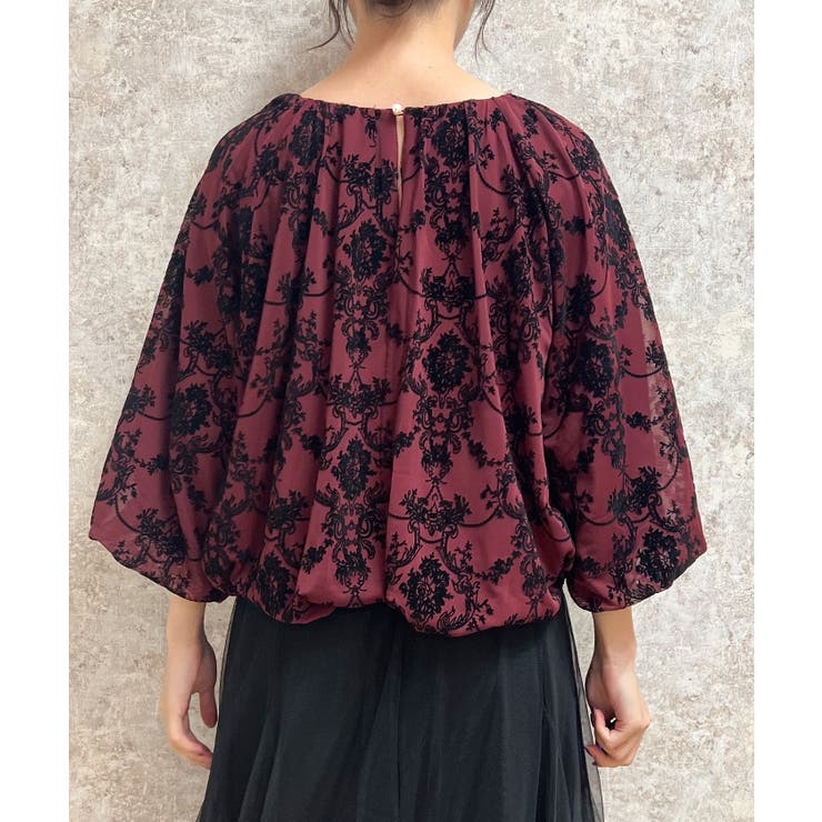 チュールフロッキーブラウス | axes femme | 詳細画像3 