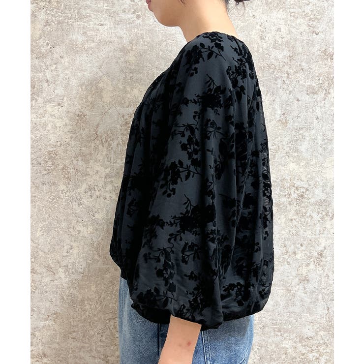 チュールフロッキーブラウス | axes femme | 詳細画像4 