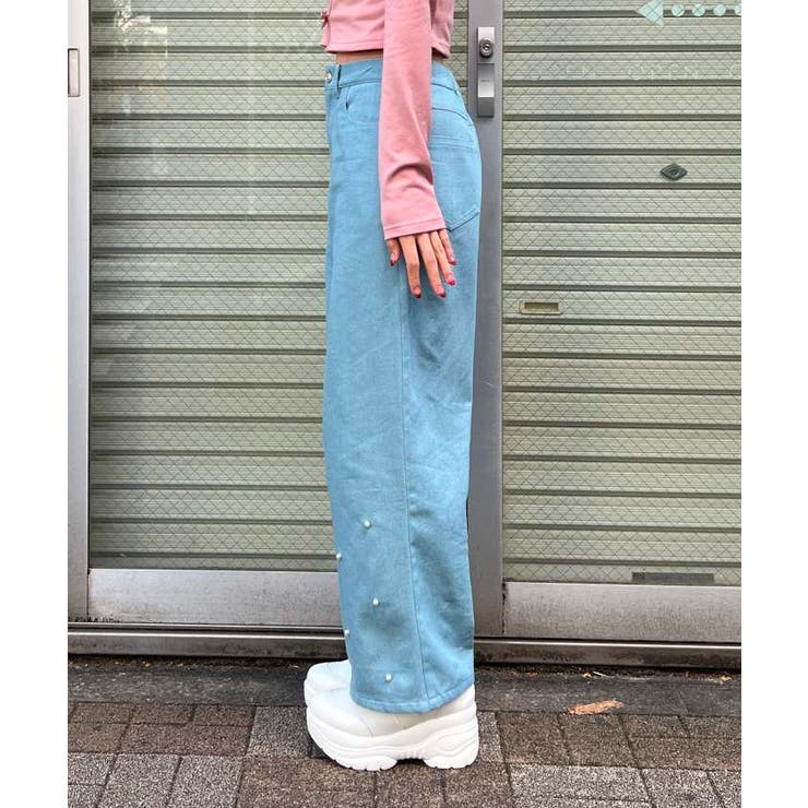 パールカシメデニムパンツ[品番：IGAW0004580]｜axes femme