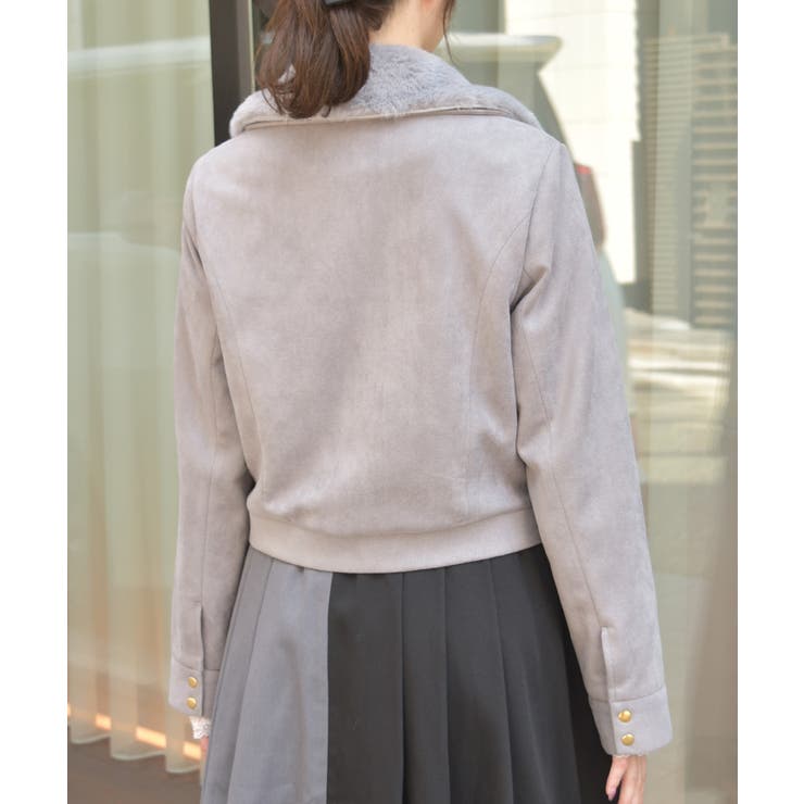 ファー襟カットスエードコート | axes femme | 詳細画像3 