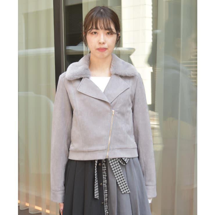 ファー襟カットスエードコート | axes femme | 詳細画像4 