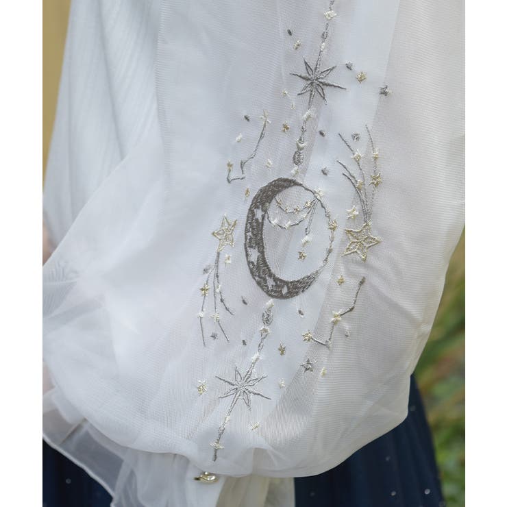 メテオール刺繍袖プルオーバー | axes femme | 詳細画像10 