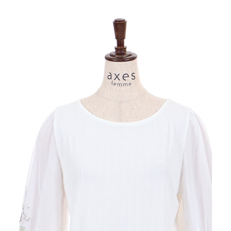 メテオール刺繍袖プルオーバー | axes femme | 詳細画像15 