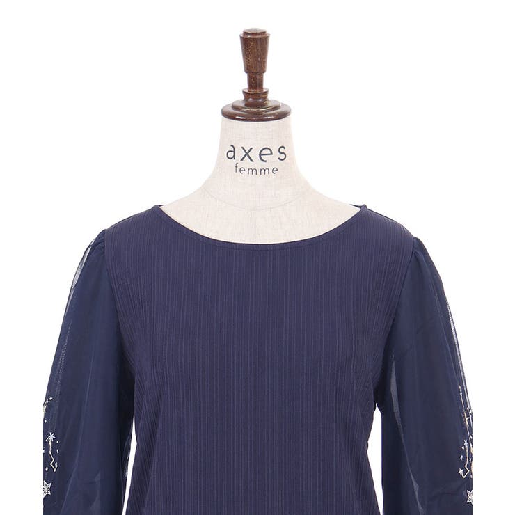 メテオール刺繍袖プルオーバー | axes femme | 詳細画像21 