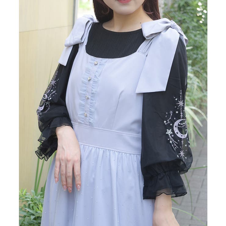 メテオール刺繍袖プルオーバー | axes femme | 詳細画像7 