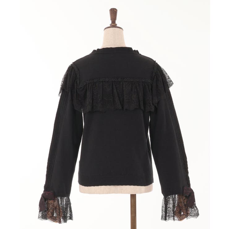 レースフリルニット[品番：IGAW0004361]｜axes femme（アクシーズ