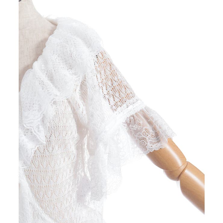 レースフリルボレロ風トップス[品番：IGAW0006674]｜axes femme