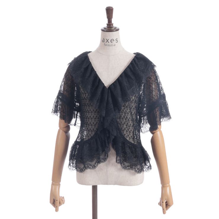 レースフリルボレロ風トップス | axes femme | 詳細画像13 