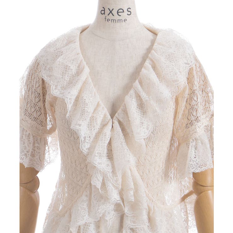レースフリルボレロ風トップス[品番：IGAW0006674]｜axes femme